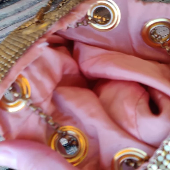 Vintage 1930s Whiting and Davis Flapper Gold Mesh Drawstring bag - Picture 7 of 12